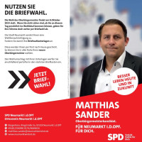 Wahlflyer Matthias Sander, erste Seite